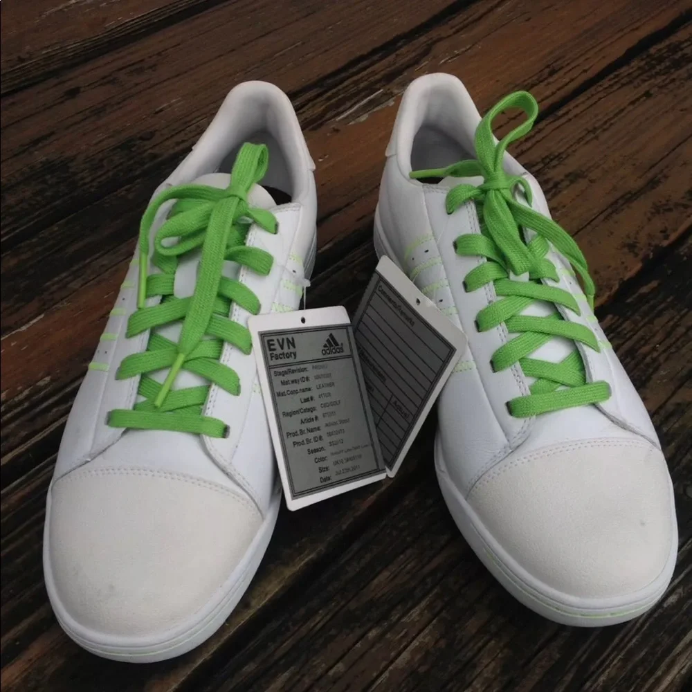 Adidas Street Sample Golf Shoes Sneakers Mens 11 EUR 45.5 Shoes Green White RARE